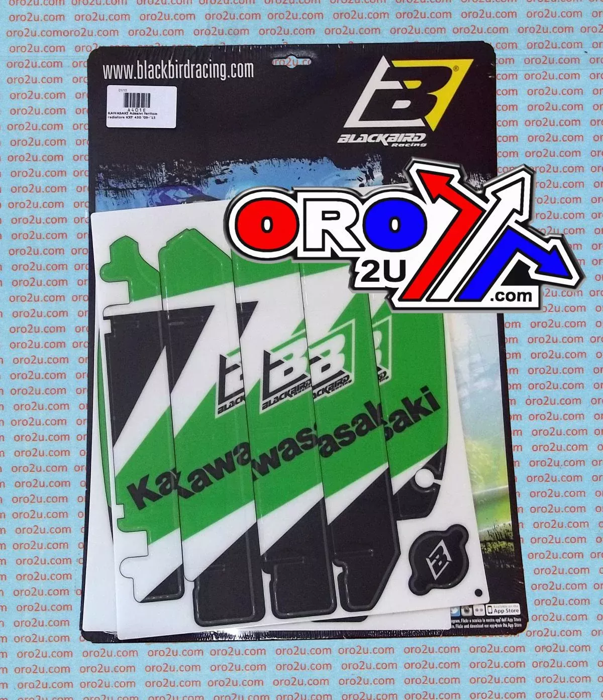 09-15 KX450F RAD LOUVER, DECAL BLACKBIRD A401E, BBA401E