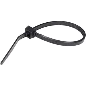 11″ BLACK TIE STRAP {25}