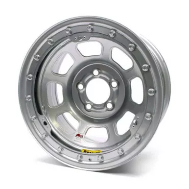 15X8 IMCA B/Lock Wheel D-Hole Silver 5×4.75 58DC2ISLK