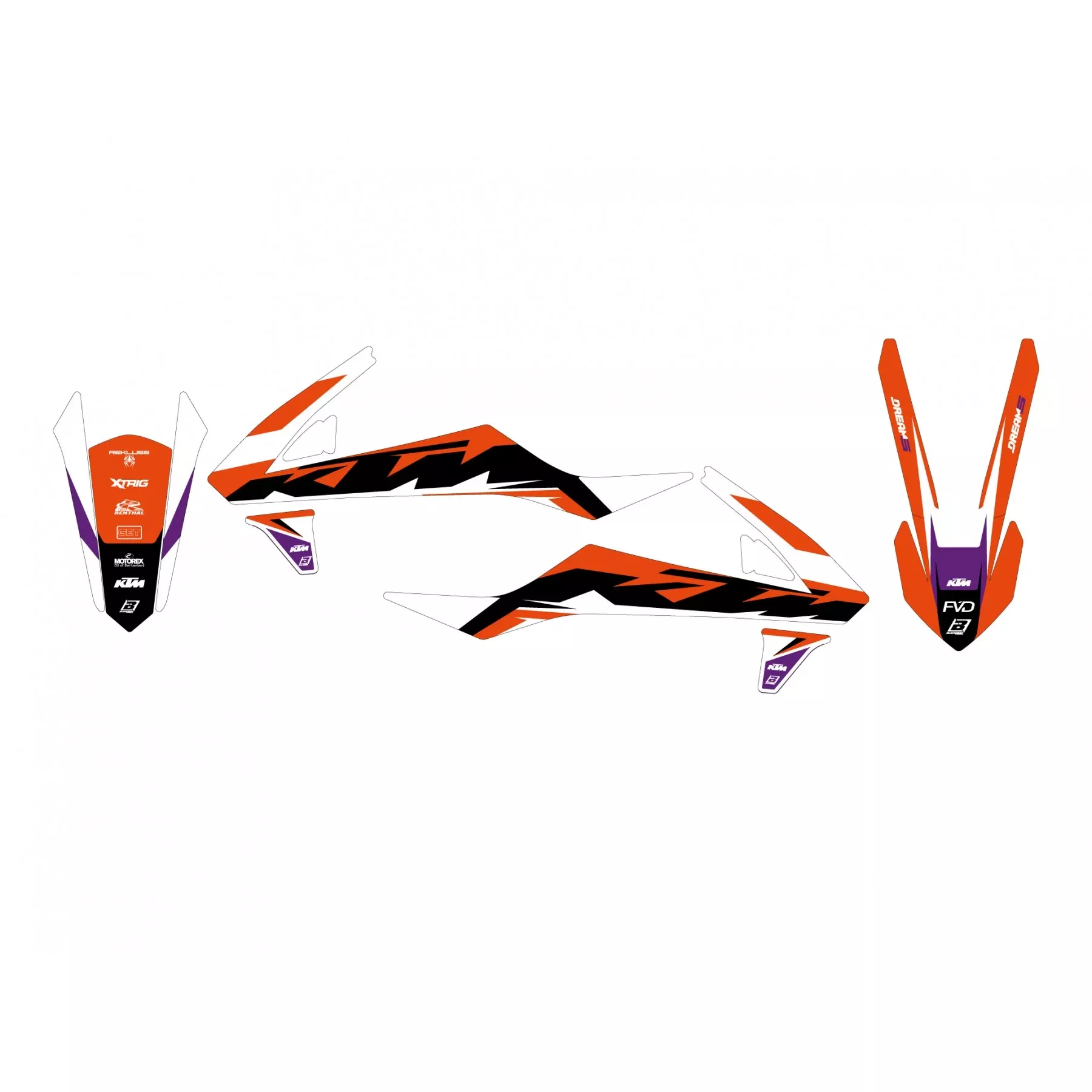 18-24 KTM 85 DREAM 5 GRAPHICS, BLACKBIRD 2545AB