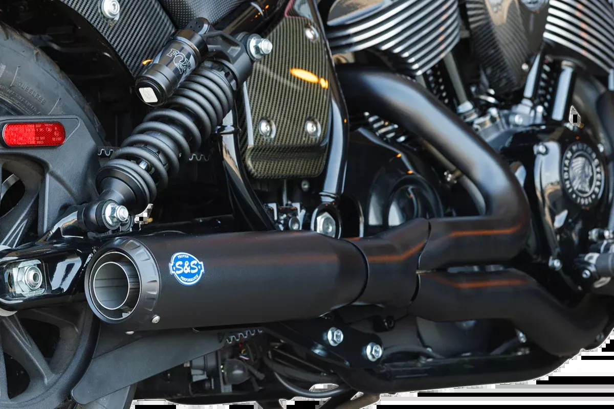2-into-1 Qualifier Exhaust System - Guardian Black - Race Only - Indian Chief