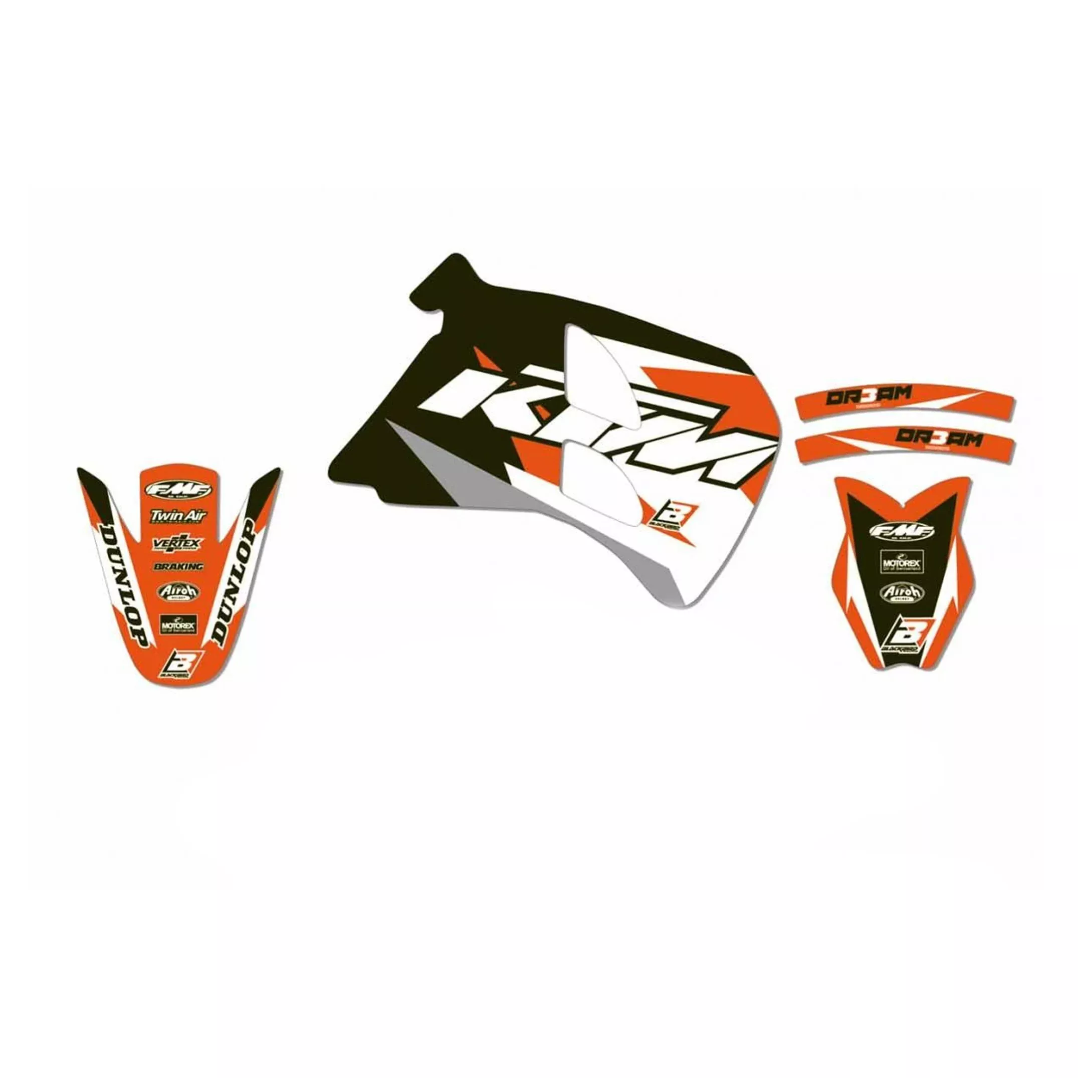 93-97 KTM125 DREAM-3, BLACKBIRD DECAL KIT 2530N