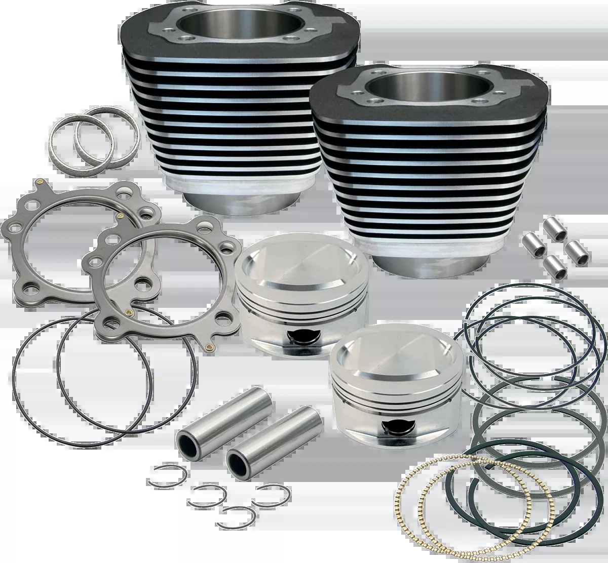 95" Big Bore Cylinder Kit - Wrinkle Black - Twin Cam