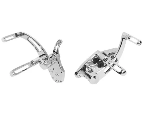 Accutronix Chrome Slotted Forward Controls w/Master Cylinder (FC103-SSC)