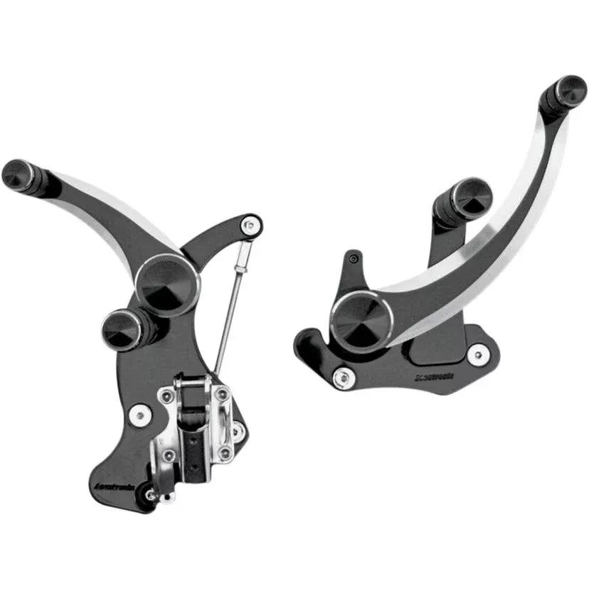 Accutronix FC405-SIN Diamond Black Plus +6 Forward Controls Harley 14-19 FLH/T