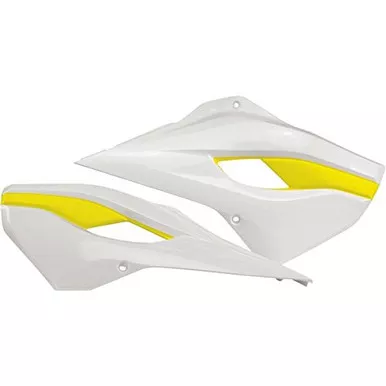 Acerbis Radiator Shrouds (White/Yellow) - 2393411070