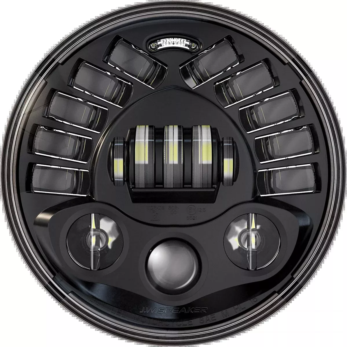 Adaptive Headlight with Adapter - 7" - Black