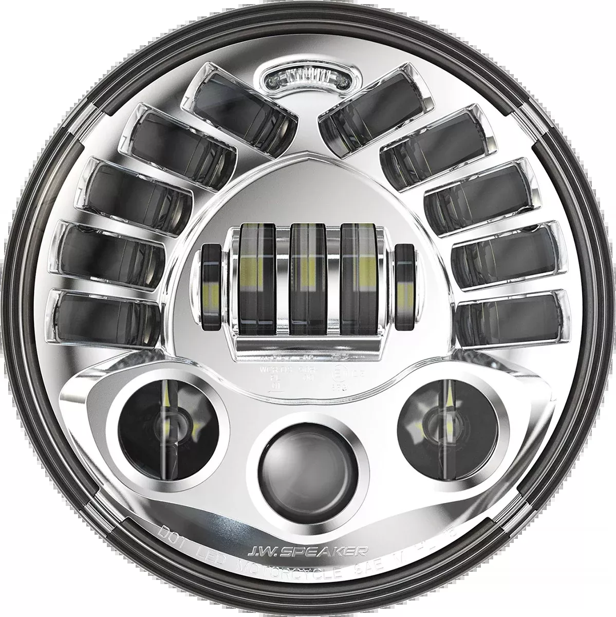 Adaptive Headlight with Adapter - 7" - Chrome