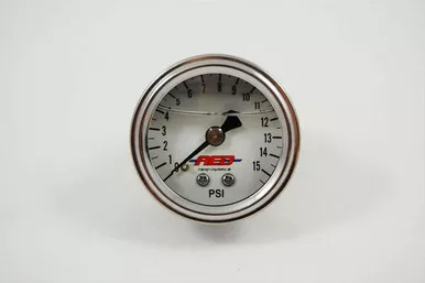 AED 1-1/2 Fuel Press. Gauge 0-15psi Liquid Filled 6101