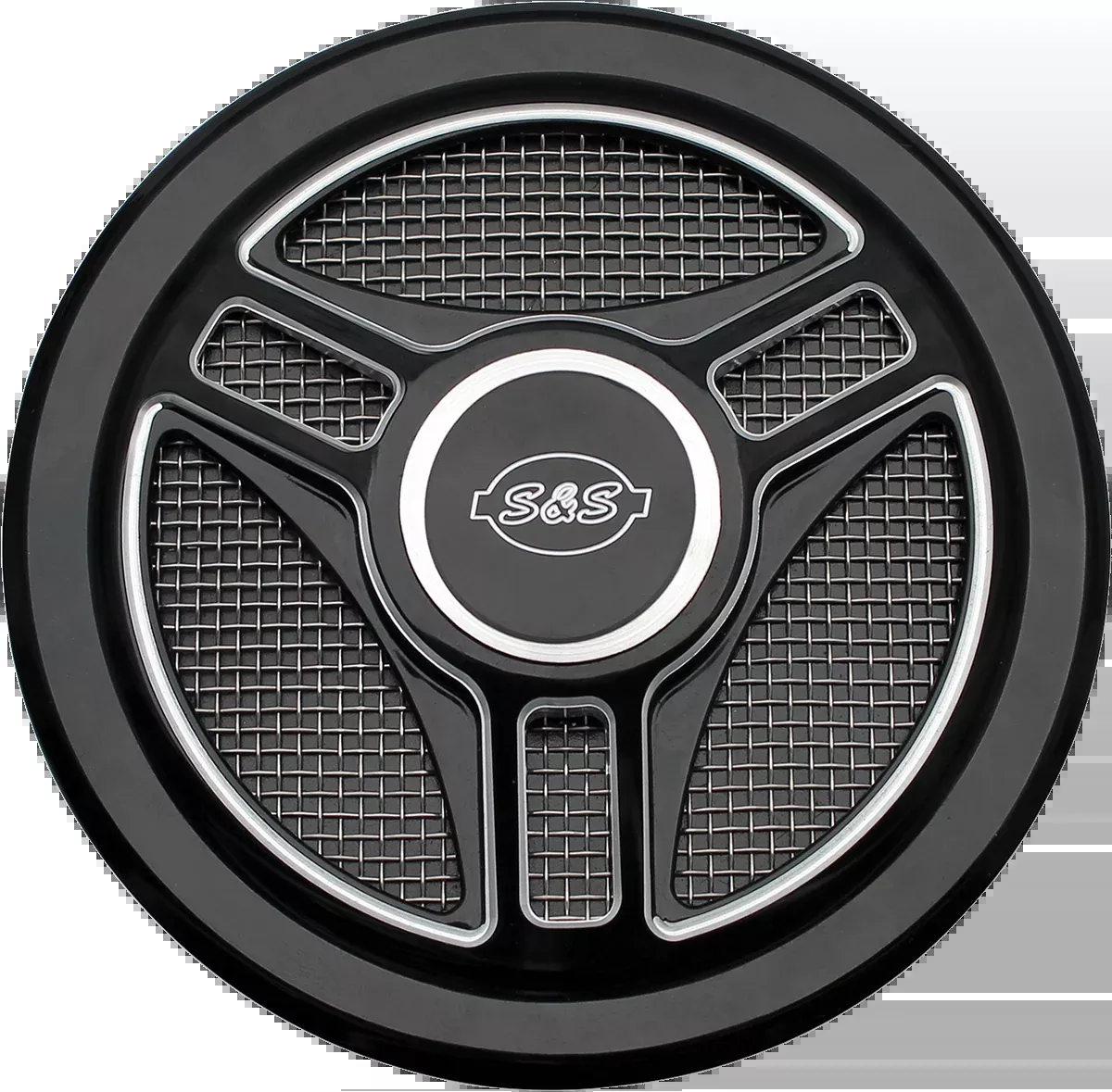 Air Cleaner Cover - Triple-Spoke - Black