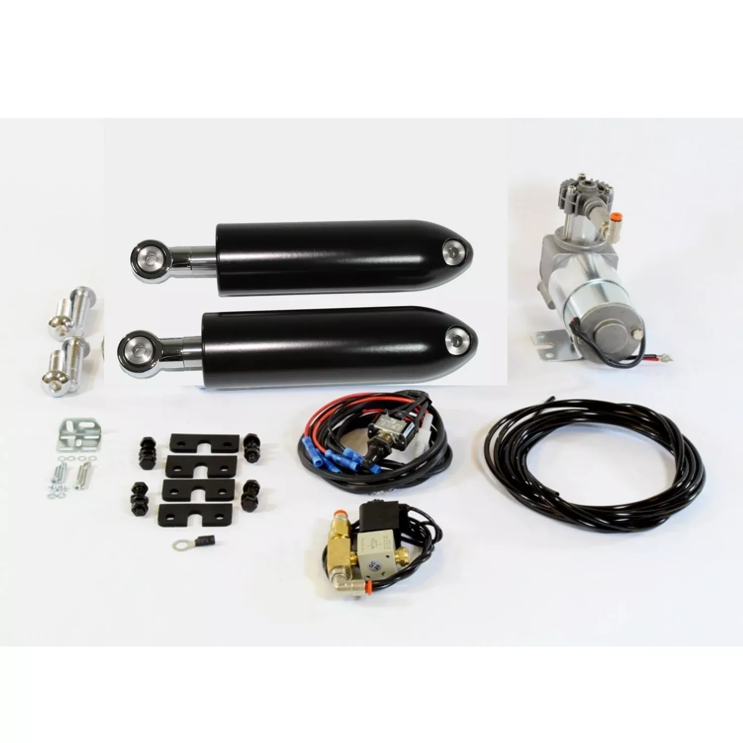 AirFX BK-HD-DN17-B-1 Black Rear Air Ride Suspension Kit 05-17 Harley Dyna