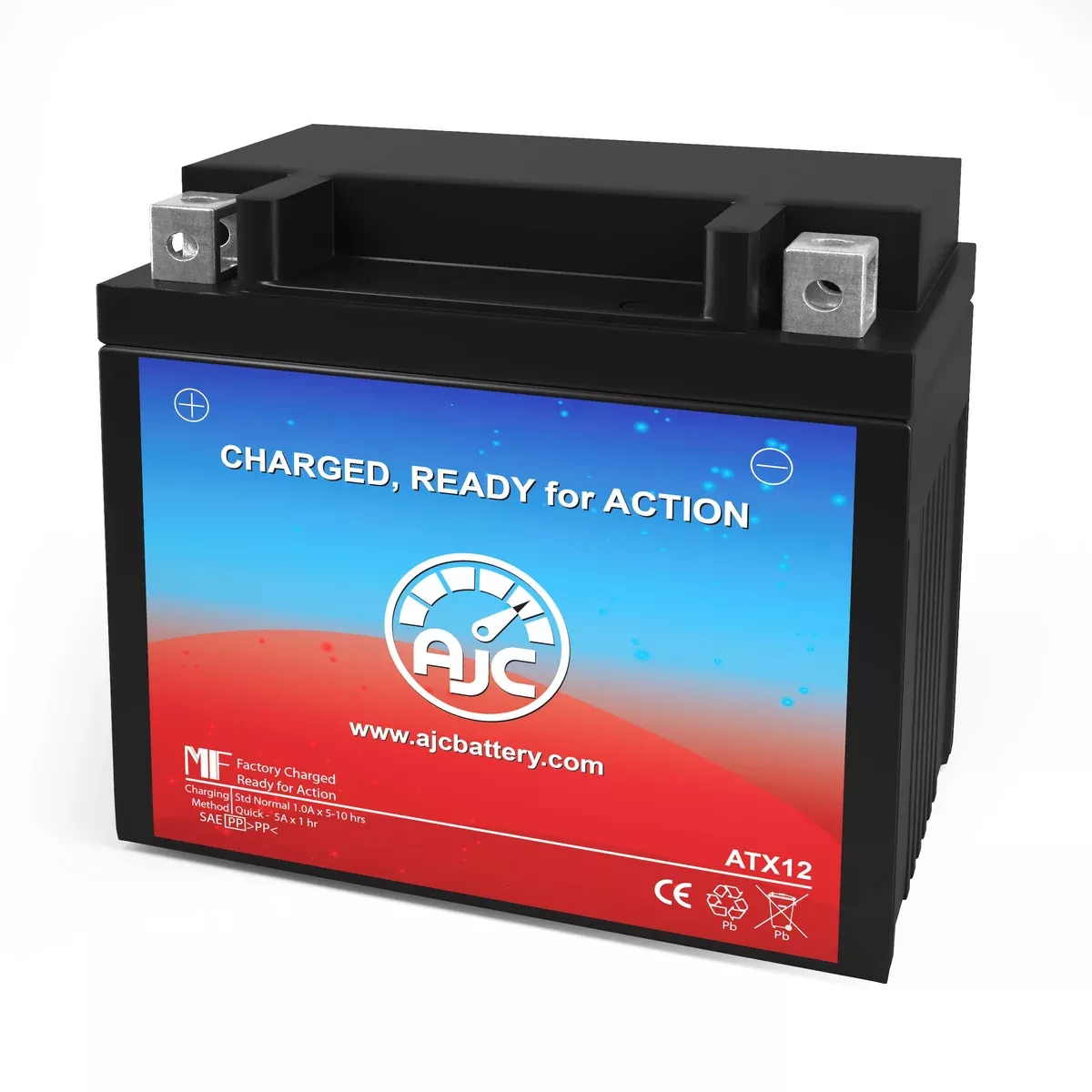 AJC Battery Compatible with All Motorcycle Batteries 12 Volt Sealed AGM Motorcycle Battery