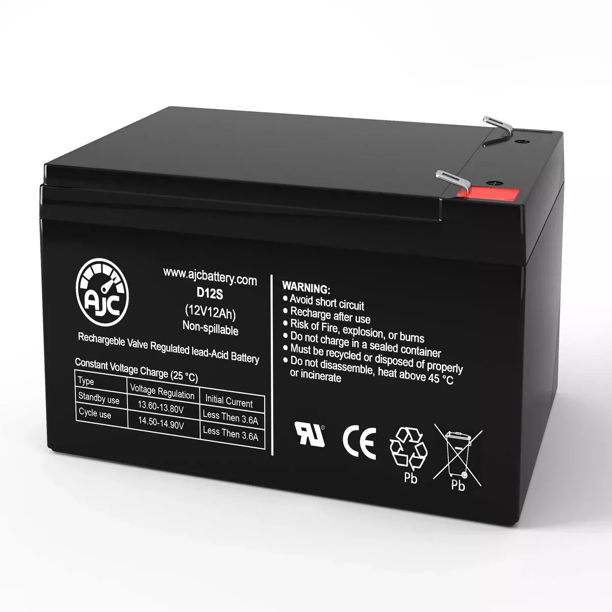 AJC Battery Compatible with Datasafe 12HX50T-FR 12V 12Ah UPS Battery