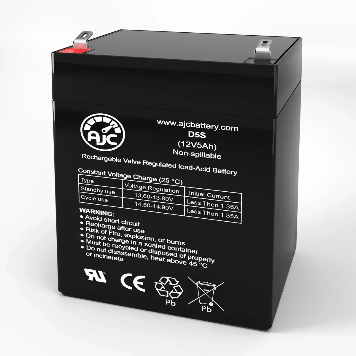 AJC Battery Compatible with Ditek DTK-BU600PLUS 12V 5Ah UPS Battery