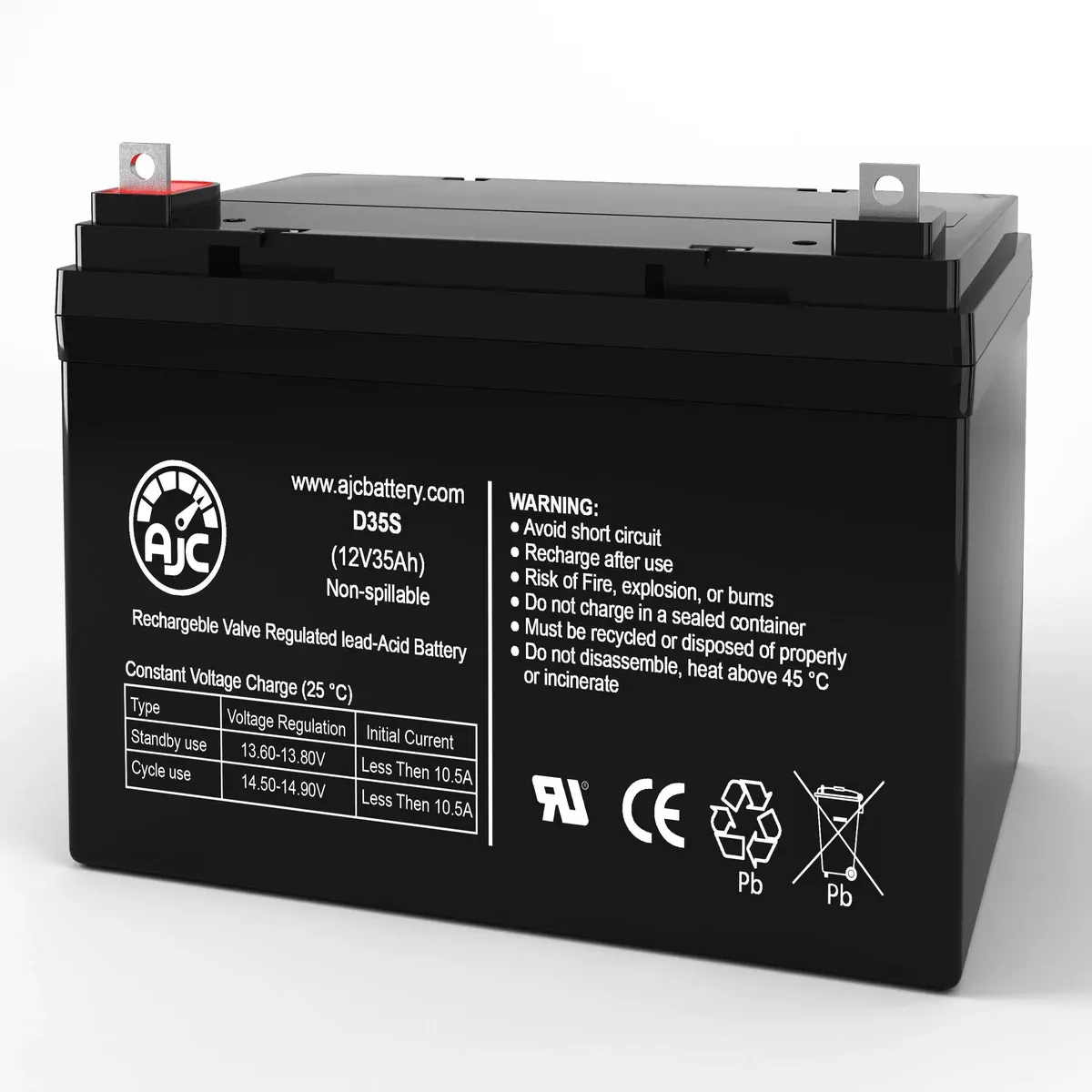 AJC Battery Compatible with EaglePicher CF12V30 12V 35Ah Emergency Light Battery