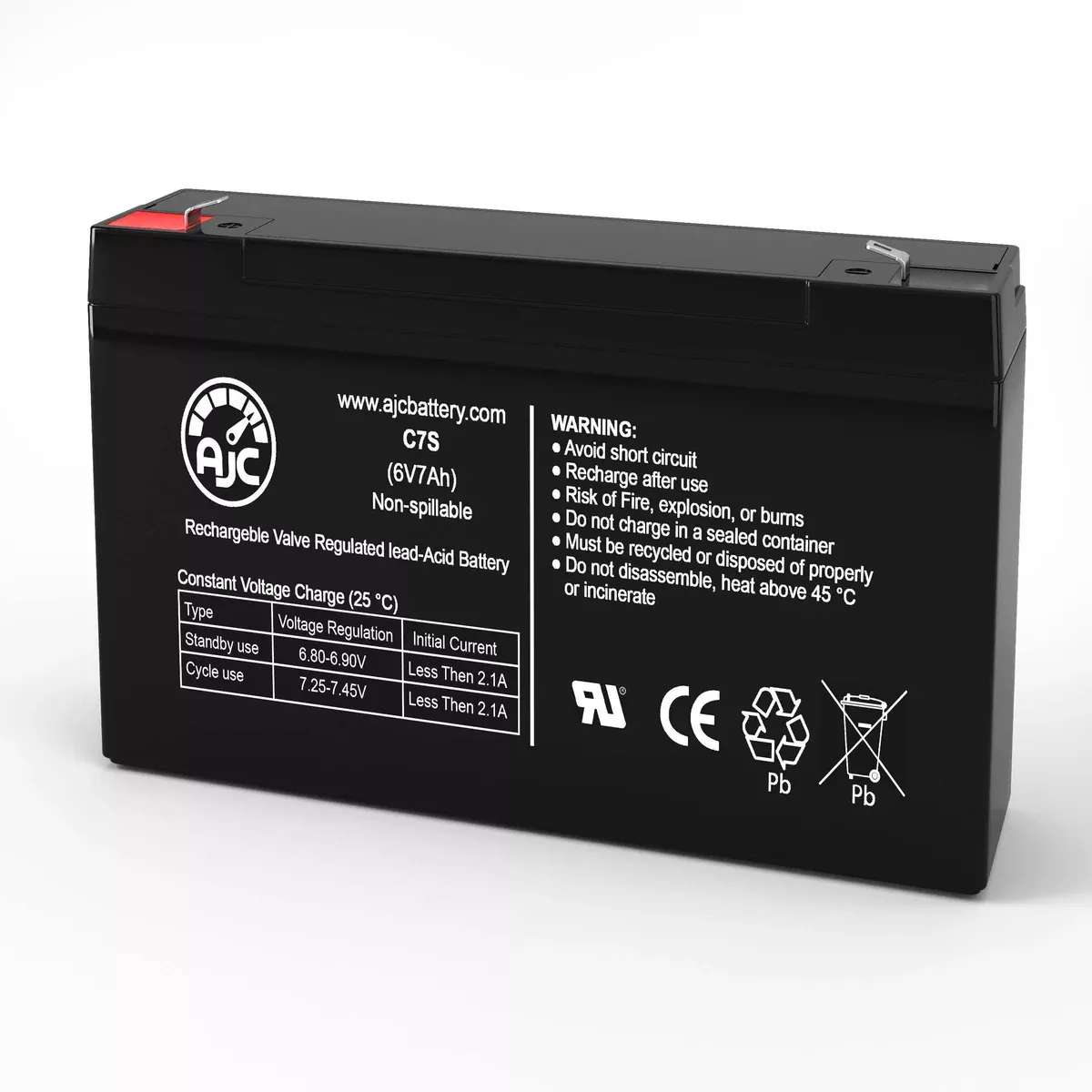 AJC Battery Compatible with Eaton Evolution 1550 VA Rackmount 1U 6V 7Ah UPS Battery
