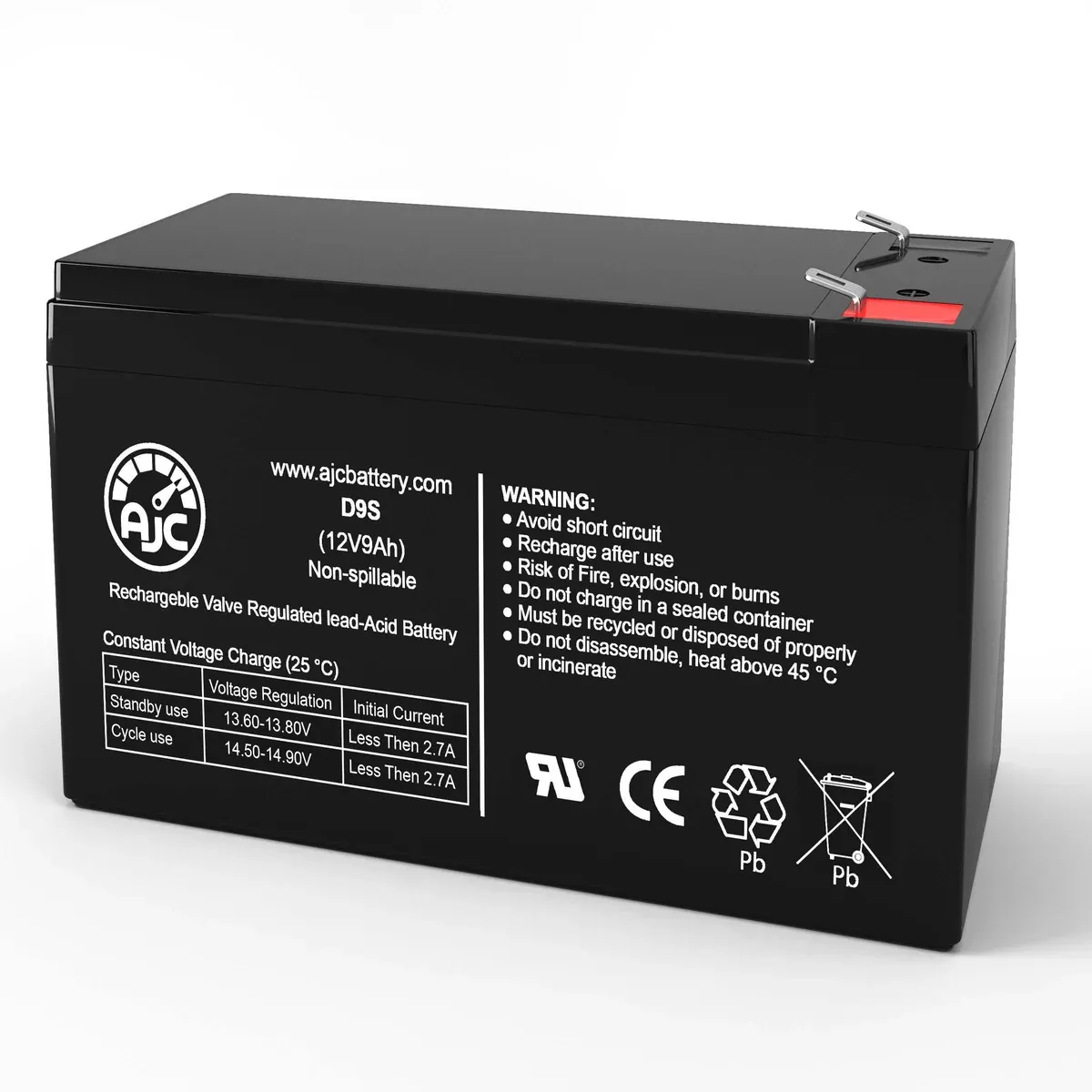 AJC Battery Compatible with Eaton Powerware PW9125-2000 12V 9Ah UPS Battery
