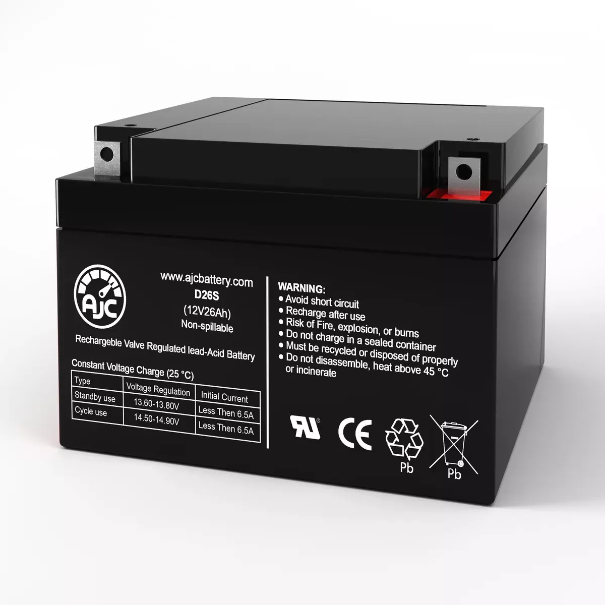 AJC Battery Compatible with Enduring 6FM24 12V 26Ah UPS Battery