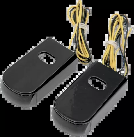 Alloy Art Black Red LED Strut Mount Marker Lights 2004-2020 Harley Sportster