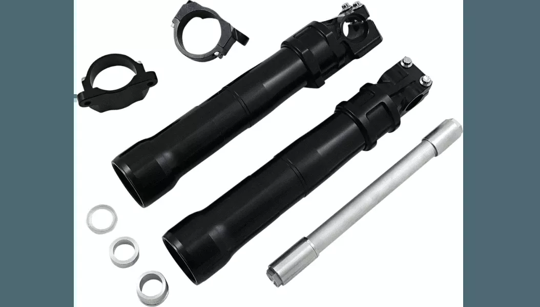 Alloy Art Next Gen Lower Fork Legs for '14-20 Harley Davidson Touring Models with ABS - 49 mm Black Anodized