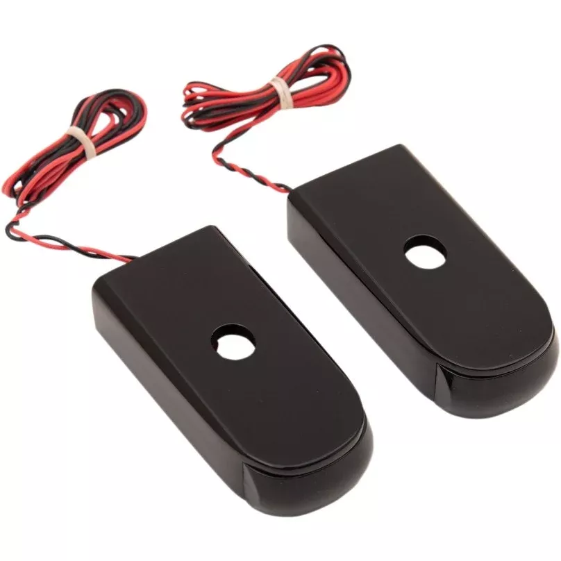 Alloy Art SSL-LG-2B Black Smoke Red LED Marker Light 18-19 Harley Softail FXLR