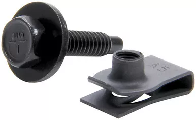 Allstar Performance Body Bolt Kit w/ Clips 10pk Black ALL18558