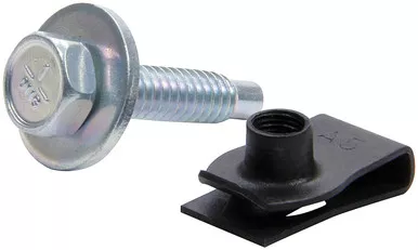 Allstar Performance Body Bolt Kit w/ Clips 10pk Silver ALL18656