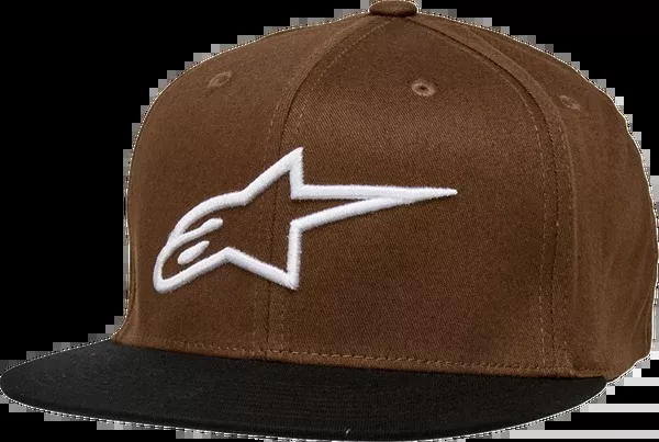 Alpinestars Ageless Flat Bill Hat - Brown/Black - Small/Medium