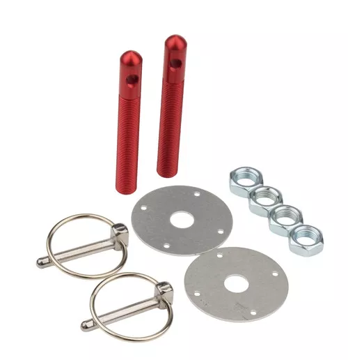 Aluminum Hood Pin Kit 1/2in Red ALL18501