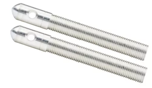 Aluminum Hood Pins 1/2in with 3/16in Holes Silver ALL18498