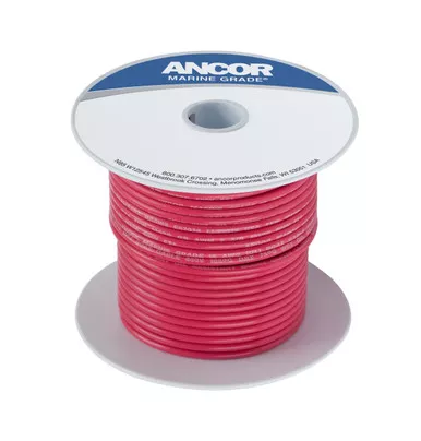 Ancor 111502 Tinned Copper Wire 8 AWG Red 25ft