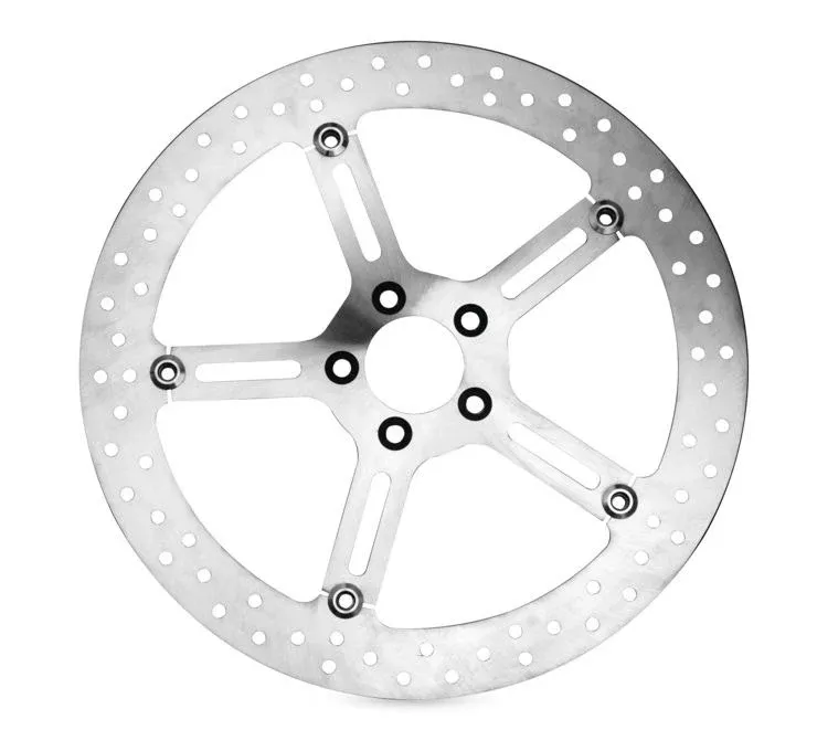 Arlen Ness 02-965 Silver Left Side Big Brake Floating Front Rotor 00-05 Harley Softail FXD