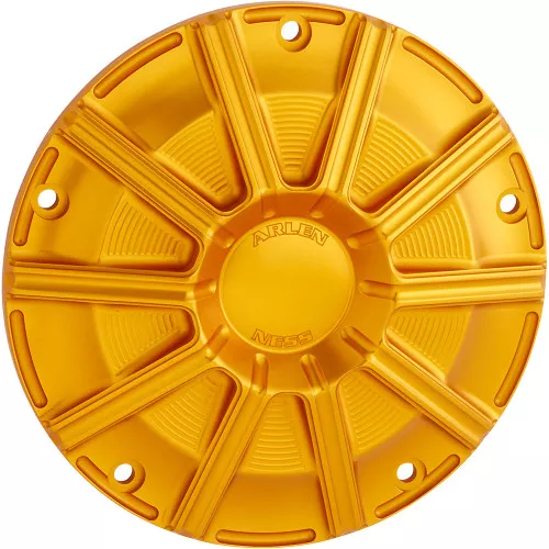 Arlen Ness 10-Gauge Derby Cover for 2016-2023 Harley Touring - Gold