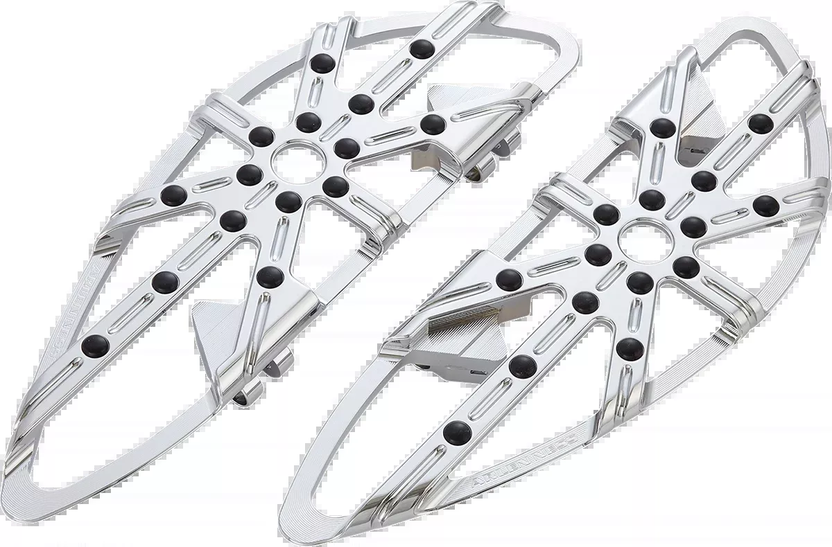 ARLEN NESS 10 Gauge Floorboards - Driver - Chrome - 410-006