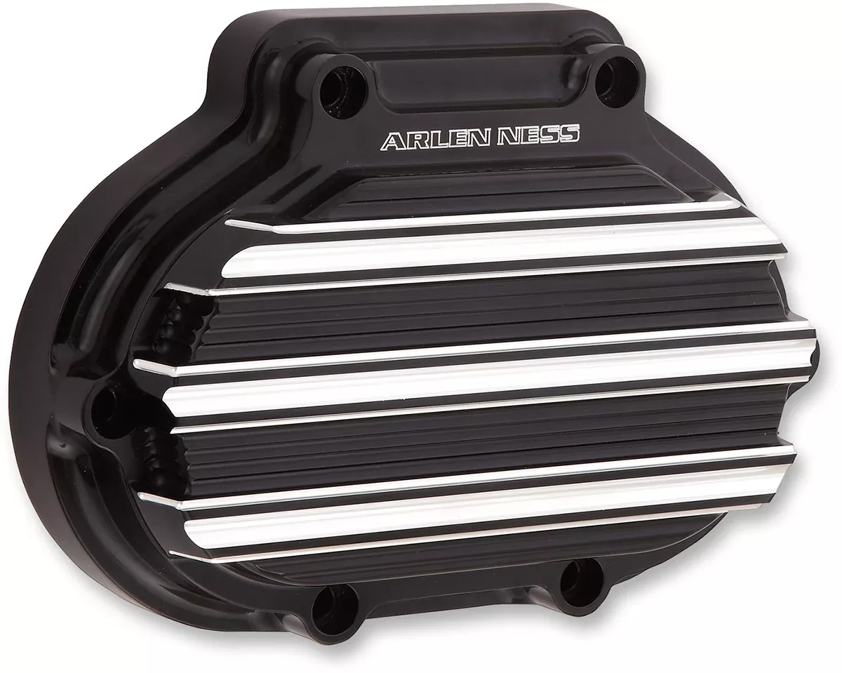 ARLEN NESS 10-Gauge Transmission Side Cover - Black/Machined - Harley-Davidson 03-813