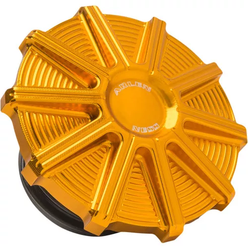 Arlen Ness 10-Gauge Vented Gas Cap for 1997-2024 Harley - Gold
