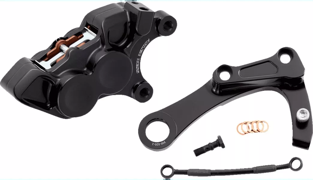 Arlen Ness 4-Piston Rear Caliper for '18-Up Harley Davidson Softail Models- Black