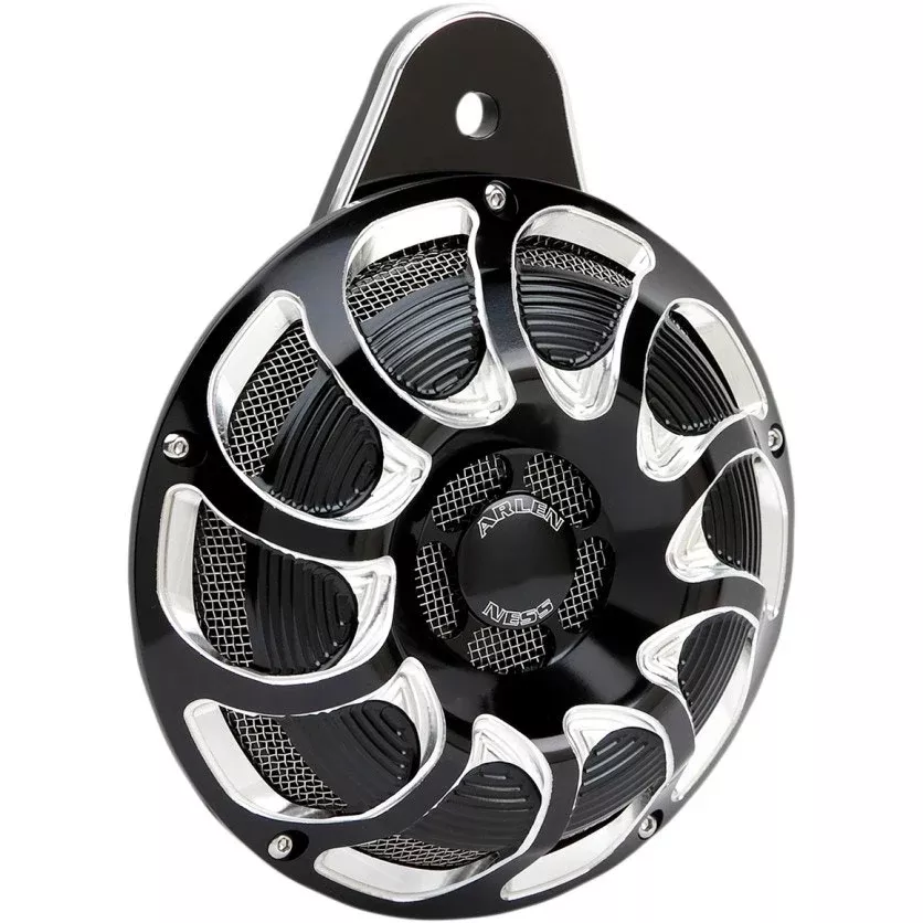 Arlen Ness 70-252 Gloss Black Drift Inverted Horn for Harley Metric or Custom Application