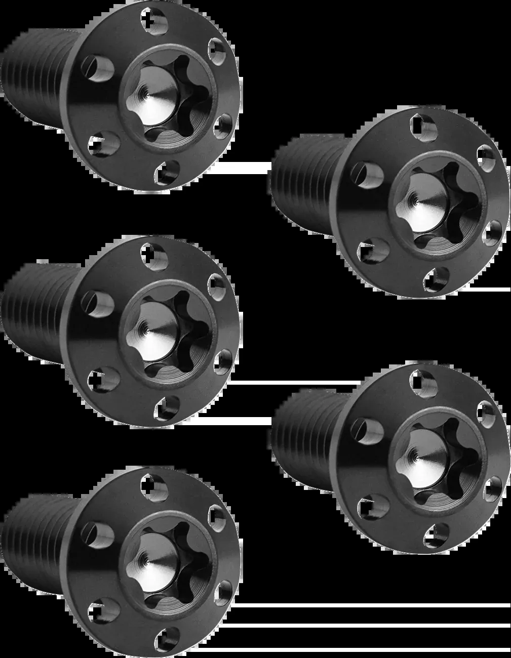 Arlen Ness Black 3/8"-16 x 1" Rear Hub-Mount Brake Rotor Bolt Kit for Harley