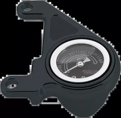 Arlen Ness Black Engine Oil Pressure Gauge fits 1999-2017 Harley Davidson Models