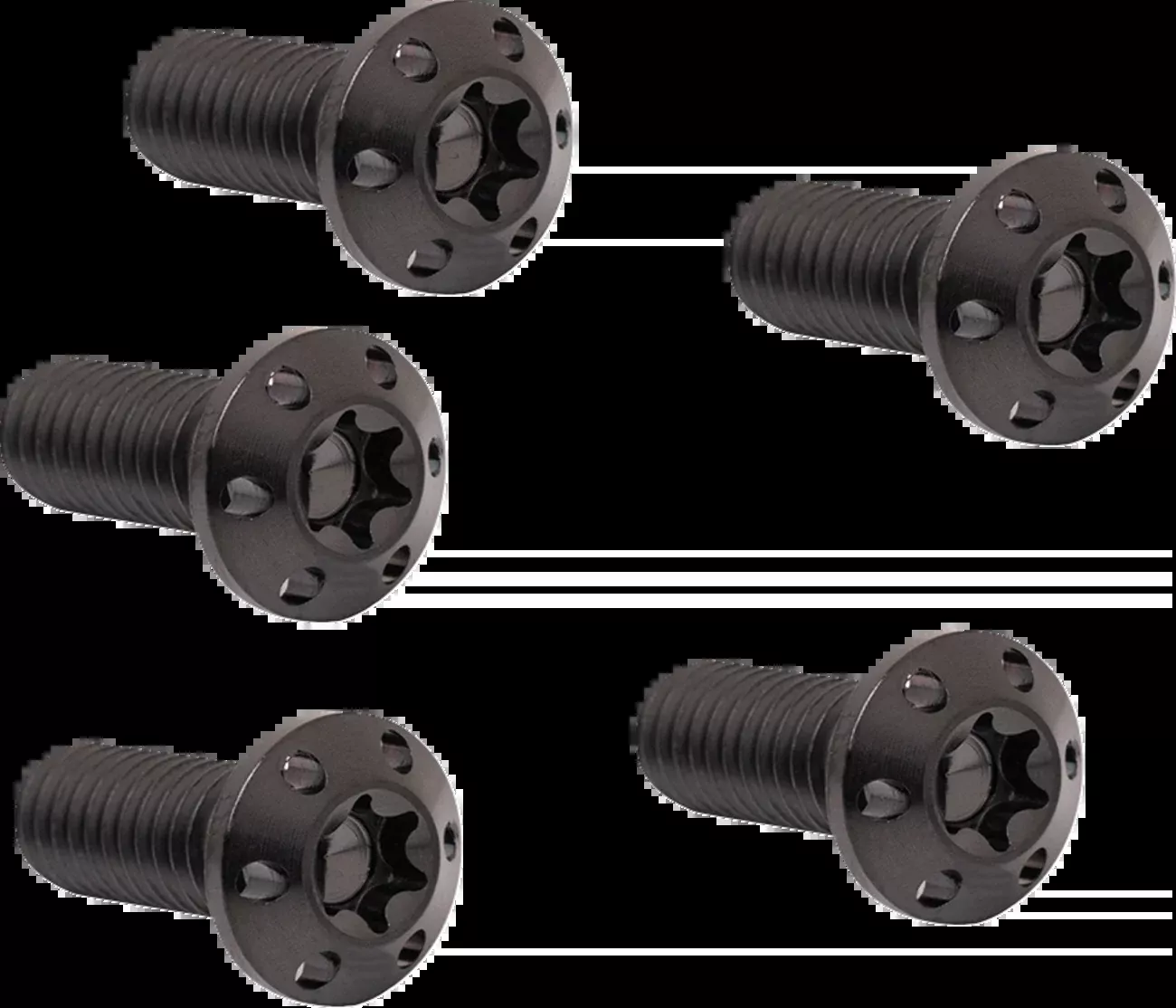 Arlen Ness Black Front 5/16"-18 x 7/8" Hub-Mount Brake Rotor Bolt Kit Harley