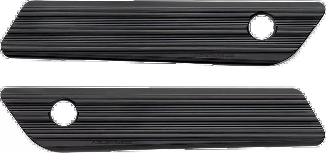 Arlen Ness Black Hard Saddlebag latch Covers 2014-24 Harley Touring FLHR FLHX