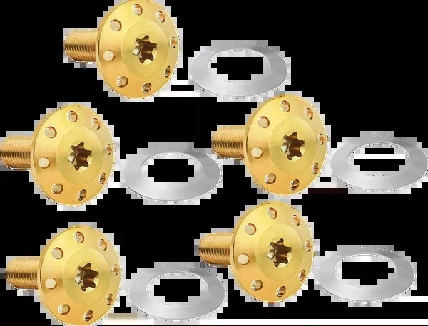 Arlen NESS Bolt Kit - Holeshot/Front/Floating/Brake Rotor - Spoke Mount - Gold - 5 Pack
