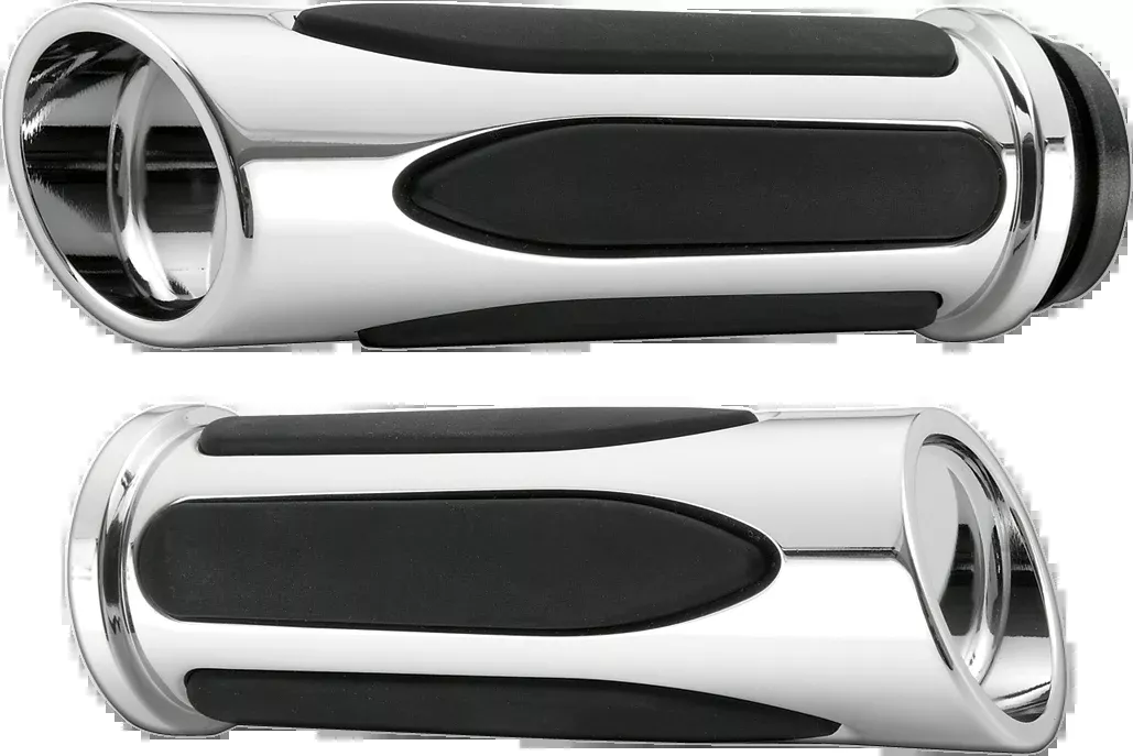 ARLEN NESS Deep Cut Comfort Series Grips - Cable - Chrome 07-050