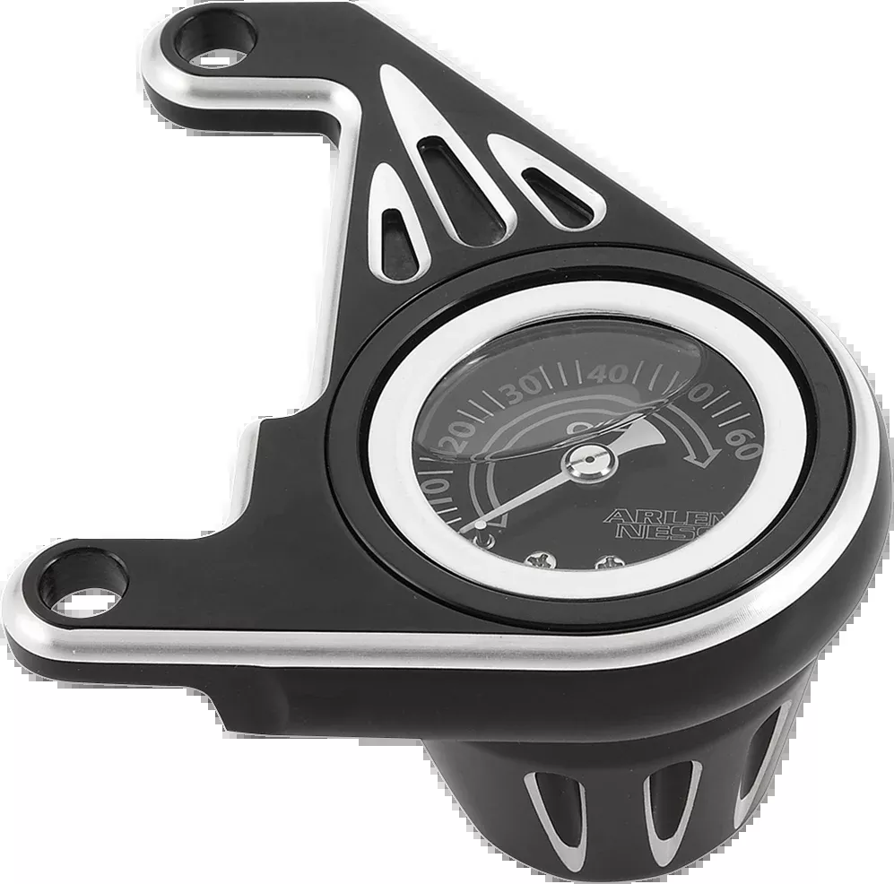 Arlen Ness Deep Cut Oil Pressure Gauge Kit for 1993-2017 Harley Twin Cam