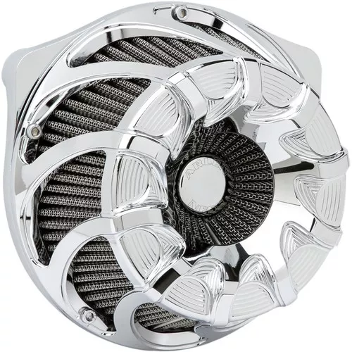 Arlen Ness Drift Inverted Air Cleaner for 2008-2017 Harley Twin Cam Electronic Throttle - Chrome