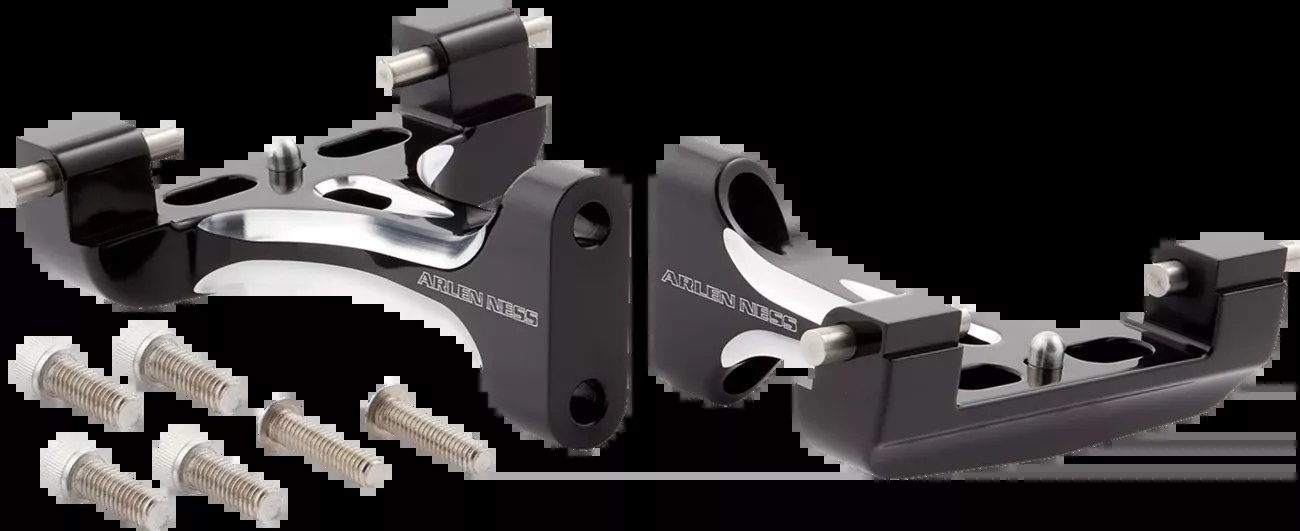 ARLEN NESS Forged Floorboard Mounts - Passenger - Black - 410-033
