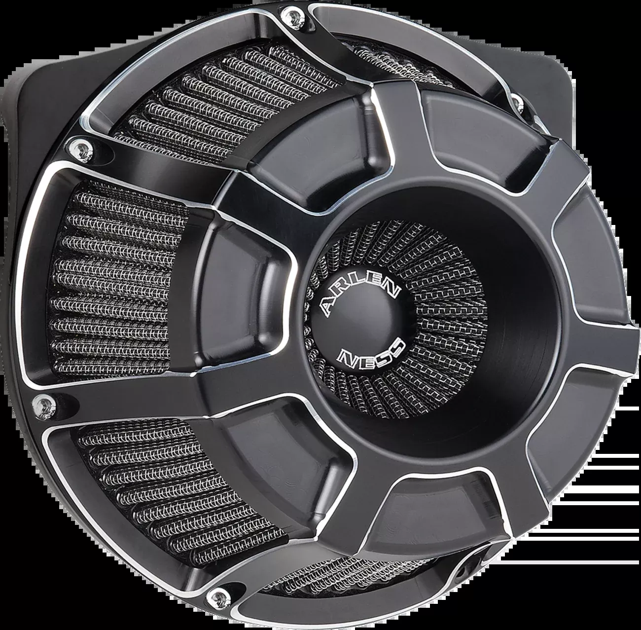 ARLEN NESS Inverted Series Air Cleaner Kit - Beveled - Black - 600-225