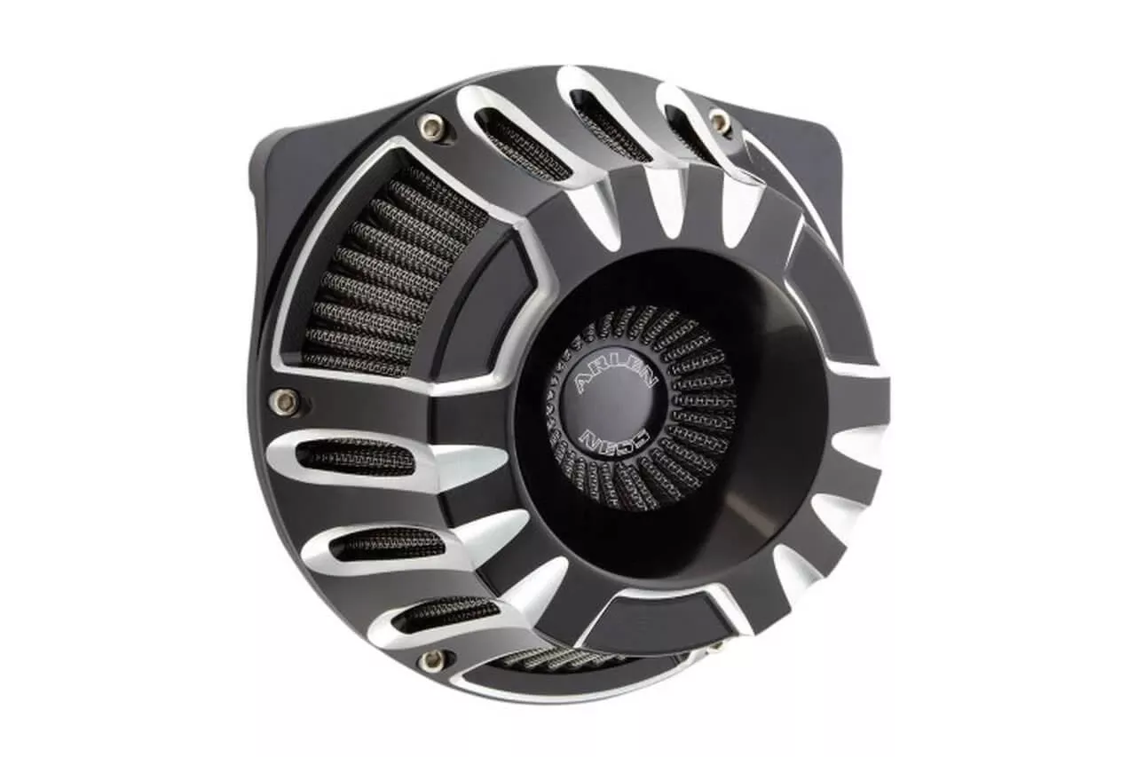 Arlen Ness Inverted Series Air Cleaner Kits for '17-23 Harley Davidson Touring and Trike and '18-23 Softail - Deep Cut, Black Anodized (Not for '23-'24 CVO Models or '24 FLHX/FLTR)