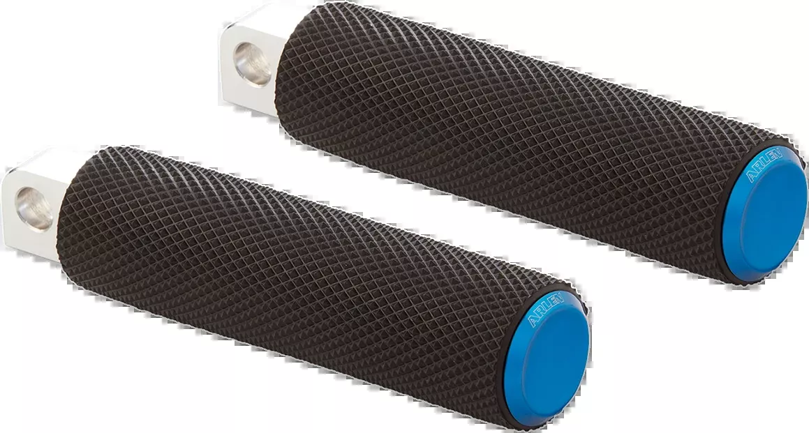 ARLEN NESS Knurled Foot Pegs - Blue - FX/FL '18-'25 07-950
